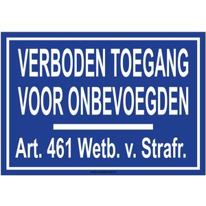 Verboden toegang Art.461