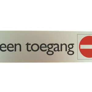 Alulook geen toegang 165x45mm