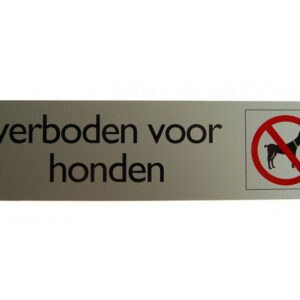 Alulook honden verboden 165x45mm
