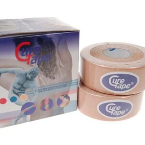 Cure Tape 500x2.5cm beige per 2 rollen