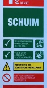 Gebruiksaanwijzing schuimblusser
