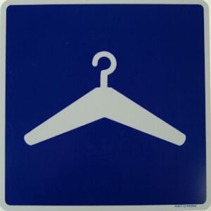 Pictogram Garderobe 200x200mm kunststof