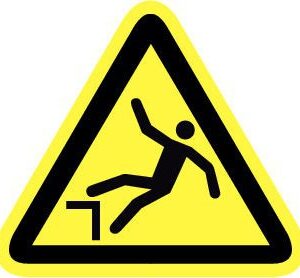 Pictogram gevaar door hoogteverschil