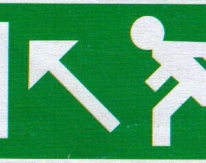 Pictogram Vluchtweg LI omhoog