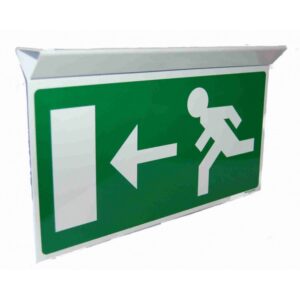 Pictogram Vluchtweg links/rechts Plafond naschijnend
