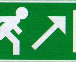 Pictogram Vluchtweg RE omhoog