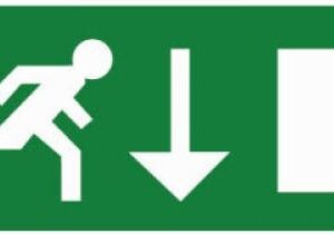 Pictogram Vluchtweg rechtdoor