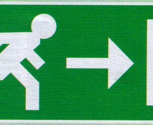 Pictogram Vluchtweg rechts