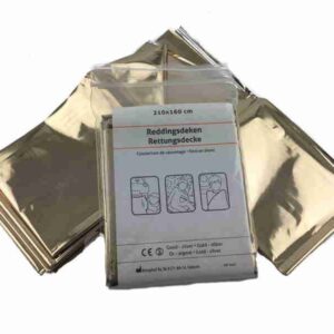 Reddingsdeken goud-zilver 160x210