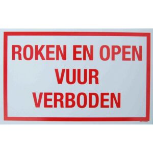 Roken en open vuur verboden