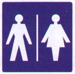 Sticker Dames- Herentoilet