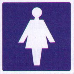 Sticker Damestoilet