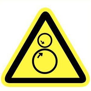 Sticker draaiende delen 90mm