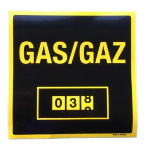 Sticker Gasmeter 150x150mm