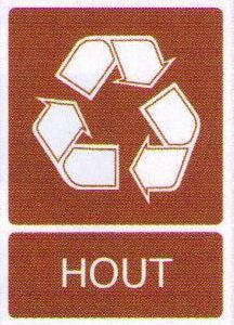 Sticker Houtafval