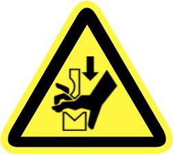 Sticker knelgevaar