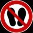 Sticker Niet betreden 90mm