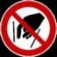 Sticker Verboden in te grijpen 90mm