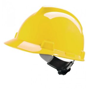 Veiligheidshelm 4 punts draaiknop geel MSA