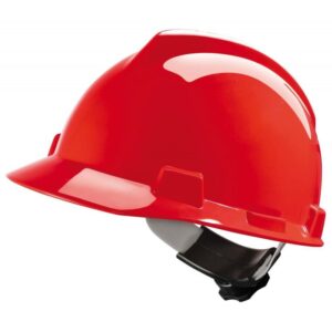 Veiligheidshelm 4 punts draaiknop rood MSA