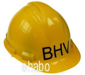 Veiligheidshelm met opdruk BHV