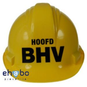 Veiligheidshelm opdruk Hoofd BHV