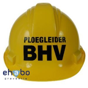 Veiligheidshelm opdruk Ploegleider BHV