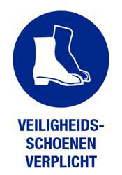 Veiligheidsschoenen verplicht met tekst