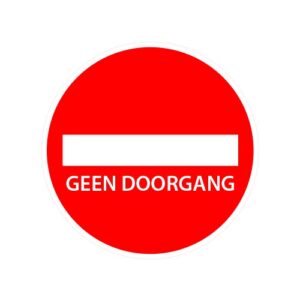 Vloermarkering geen doorgang 200mm