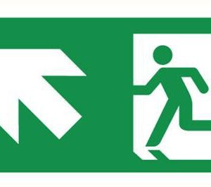 Vluchtweg links omhoog