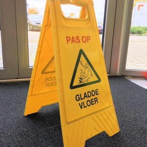 Vouwbord Pas op gladde vloer